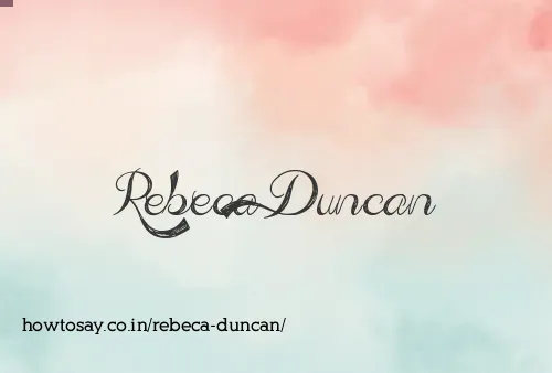 Rebeca Duncan