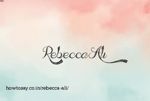Rebecca Ali