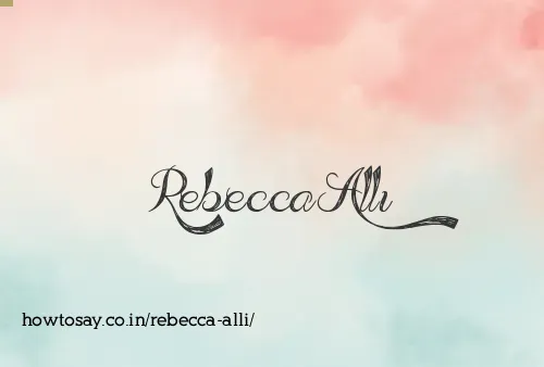 Rebecca Alli