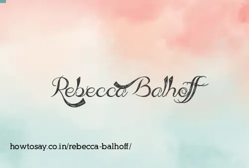 Rebecca Balhoff