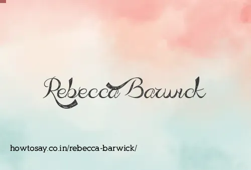 Rebecca Barwick