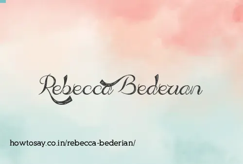 Rebecca Bederian