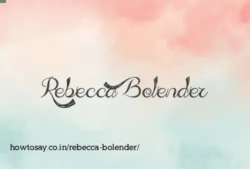 Rebecca Bolender