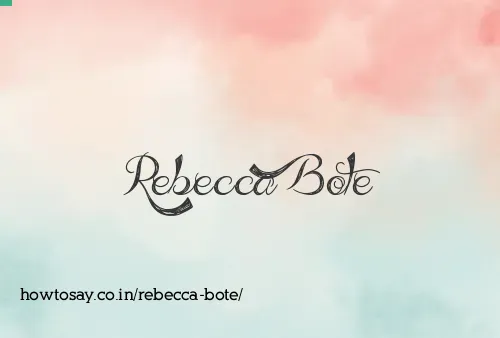 Rebecca Bote