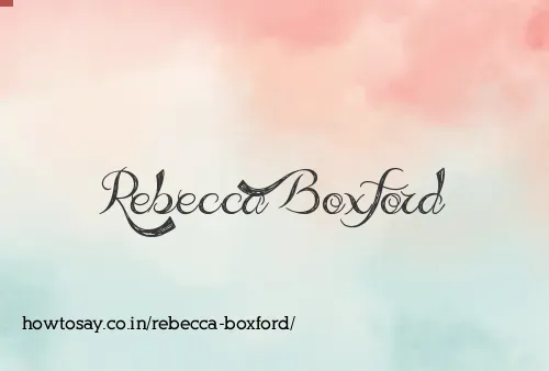 Rebecca Boxford
