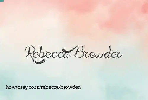 Rebecca Browder