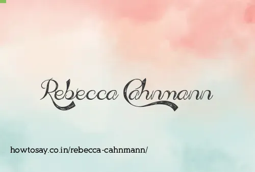 Rebecca Cahnmann