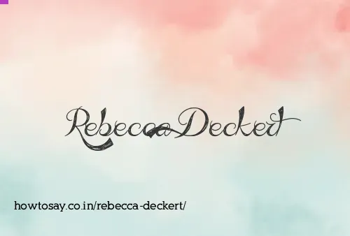 Rebecca Deckert