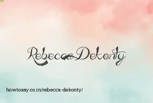Rebecca Dekonty