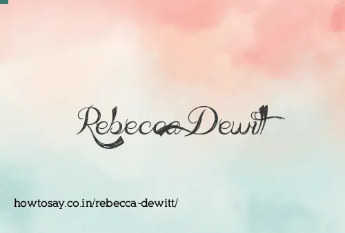 Rebecca Dewitt