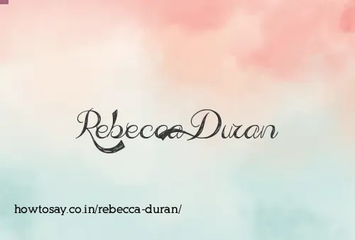 Rebecca Duran