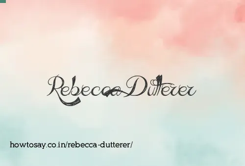 Rebecca Dutterer