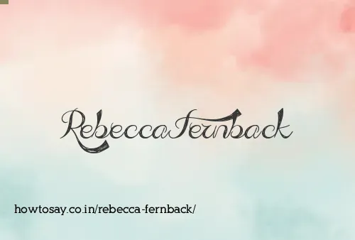 Rebecca Fernback
