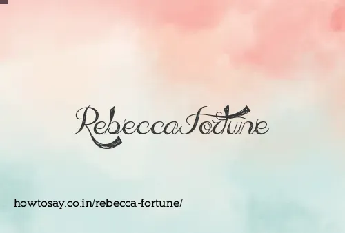 Rebecca Fortune