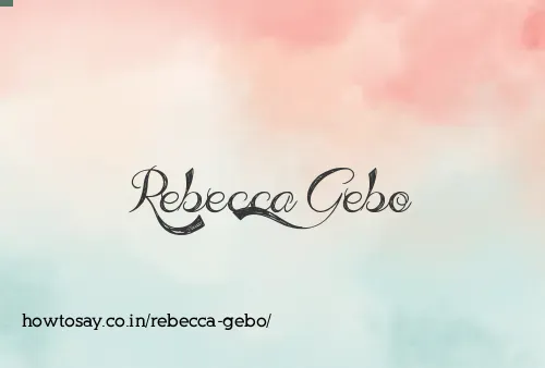 Rebecca Gebo