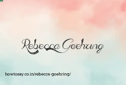 Rebecca Goehring