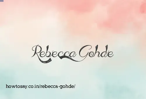 Rebecca Gohde