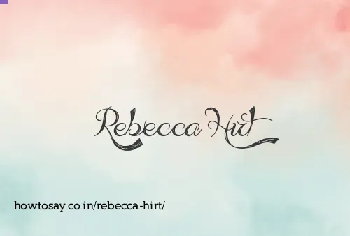 Rebecca Hirt