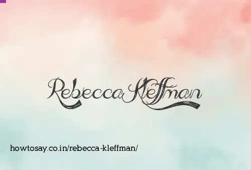 Rebecca Kleffman