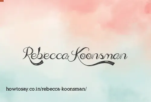 Rebecca Koonsman