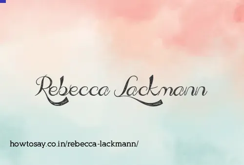 Rebecca Lackmann