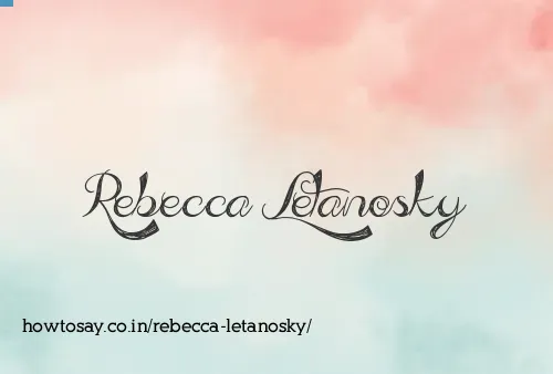 Rebecca Letanosky