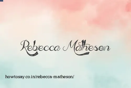 Rebecca Matheson