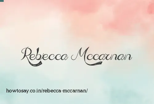 Rebecca Mccarnan