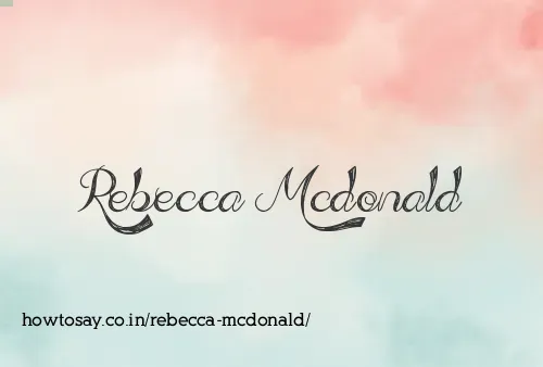Rebecca Mcdonald