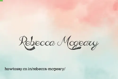 Rebecca Mcgeary