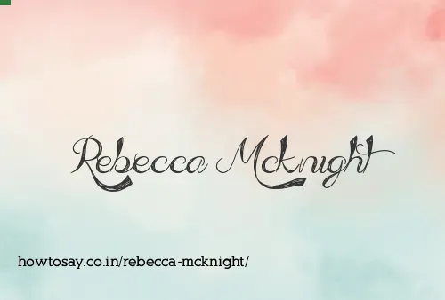 Rebecca Mcknight