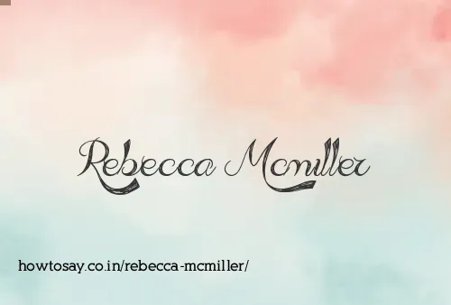 Rebecca Mcmiller