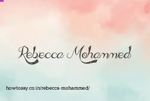 Rebecca Mohammed