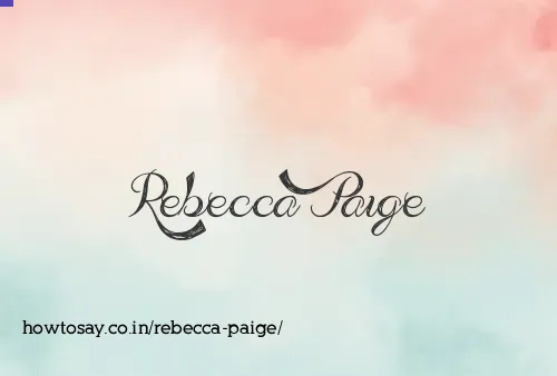 Rebecca Paige