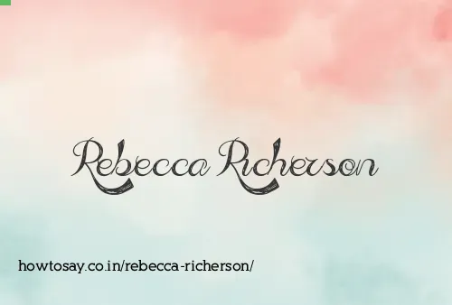 Rebecca Richerson