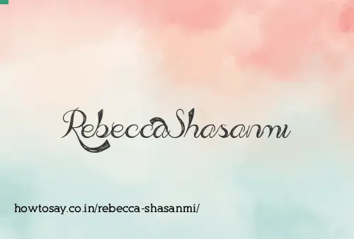 Rebecca Shasanmi