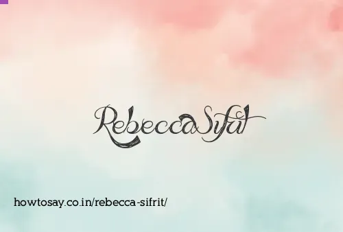 Rebecca Sifrit