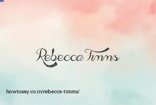 Rebecca Timms