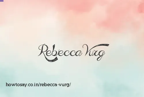 Rebecca Vurg