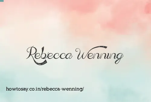 Rebecca Wenning