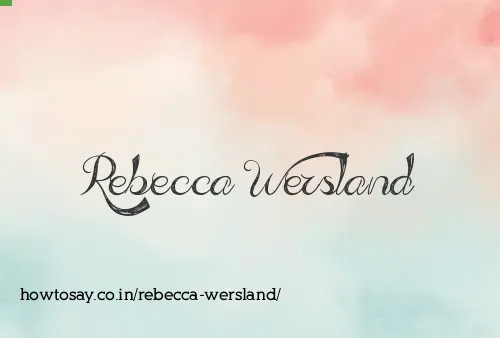 Rebecca Wersland