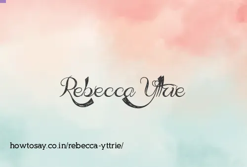 Rebecca Yttrie