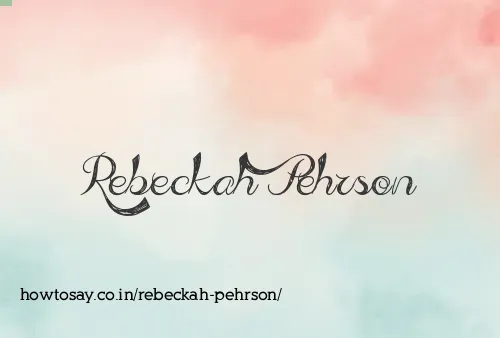 Rebeckah Pehrson