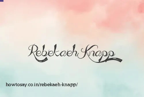 Rebekaeh Knapp