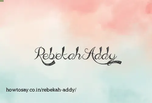 Rebekah Addy