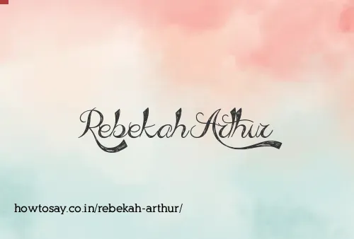 Rebekah Arthur