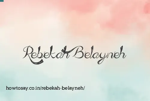 Rebekah Belayneh