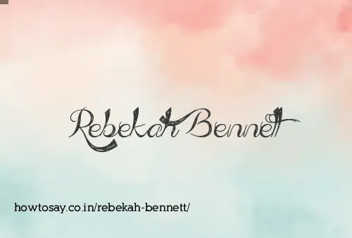 Rebekah Bennett