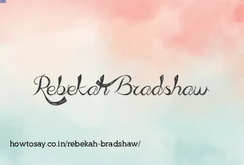 Rebekah Bradshaw