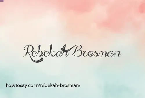 Rebekah Brosman